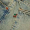 Pantalon en Denim ample, délavage sale