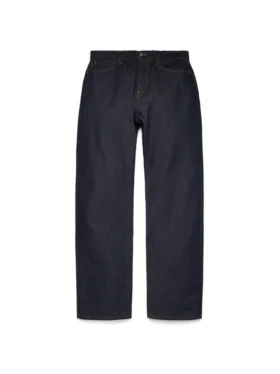 Pantalon en denim ample à lisière
