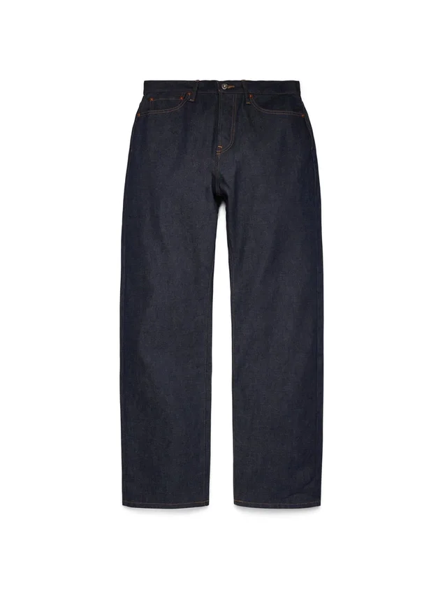Pantalon en denim ample à lisière