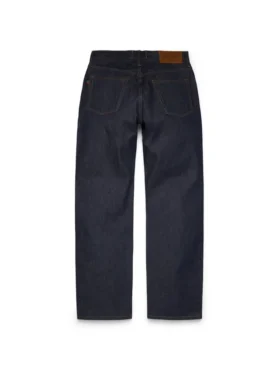 Pantalon en denim ample à lisière