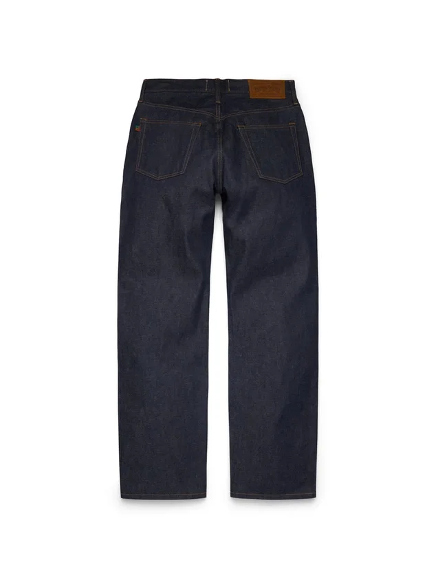 Pantalon en denim ample à lisière