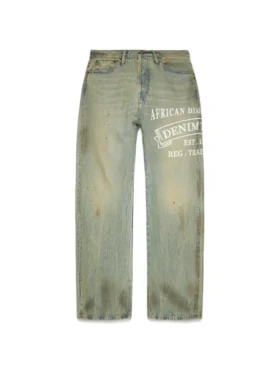 Pantalon en Denim baggy ADG, délavage « Dirty Wash »