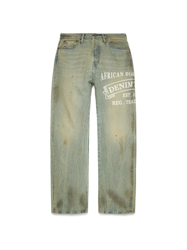 Pantalon en Denim baggy ADG, délavage « Dirty Wash »