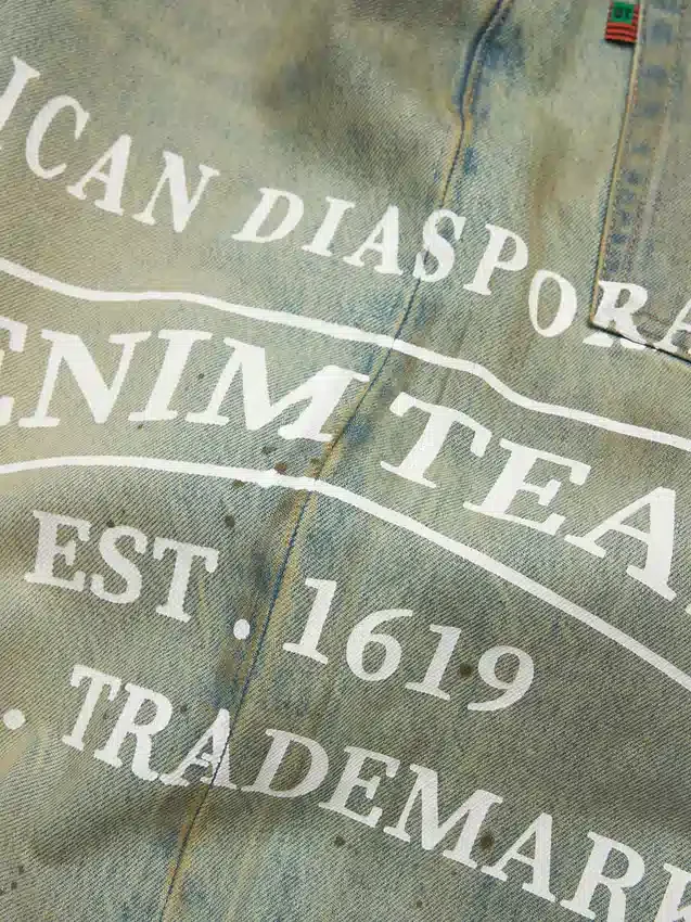 Pantalon en Denim baggy ADG, délavage « Dirty Wash »