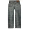 Pantalon en Denim « Baggy Jacquard Wreath »
