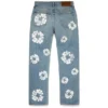 Pantalon en Denim « Cotton Wreath » coupe droite, délavage clair