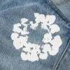 Pantalon en Denim « Cotton Wreath » coupe droite, délavage clair