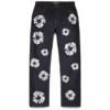 Pantalon en denim « Cotton Wreath » coupe droite à lisière
