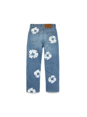 Pantalon en Denim « Cotton Wreath » pour enfant, indigo clair