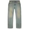 Pantalon en Denim droit, délavage « Dirty Wash »