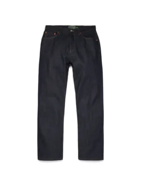Pantalon en denim droit à lisière