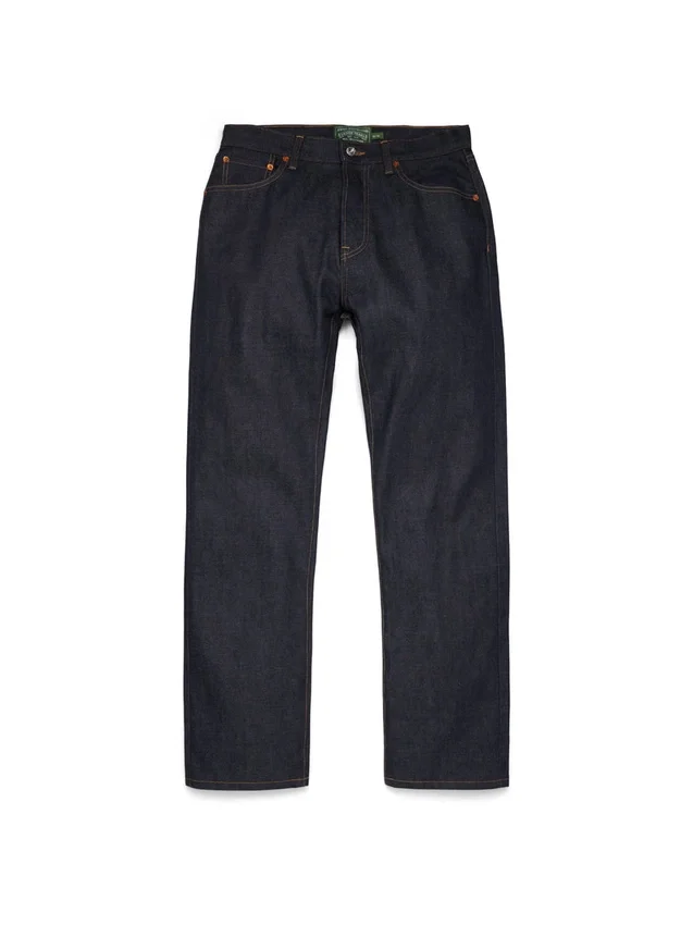 Pantalon en denim droit à lisière