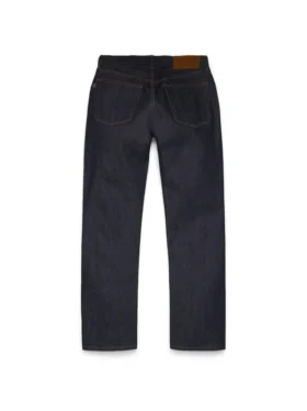 Pantalon en denim droit à lisière