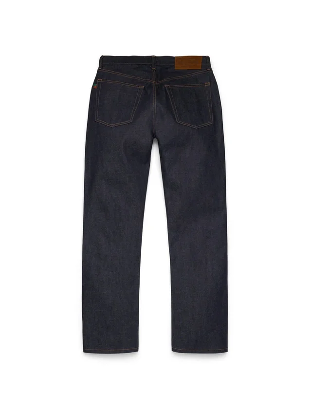 Pantalon en denim droit à lisière