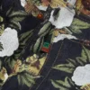 Pantalon en denim à fleurs ample avec lisière
