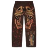 Pantalon en velours côtelé « Tattoo » marron