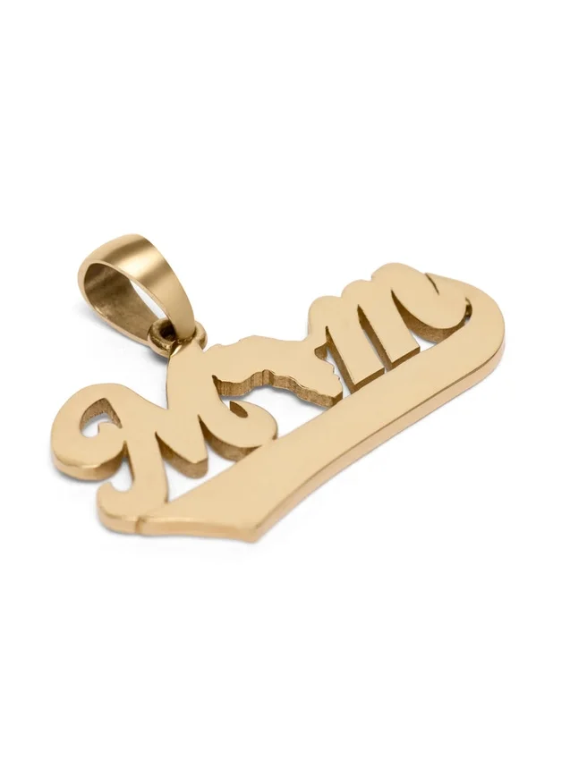 Pendentif « Mom » en or