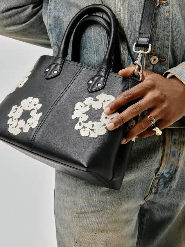 Petit sac en cuir « Cotton Wreath »