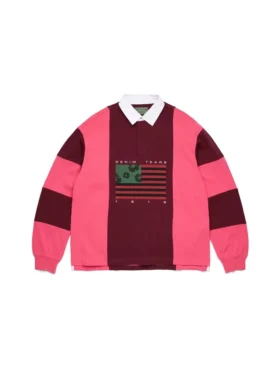 Polo de rugby « Cotton Wreath Pan-African Flag » rose/marron
