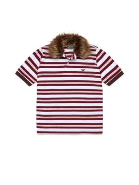 Polo « Panther Fur Collar » rouge