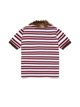 Polo « Panther Fur Collar » rouge