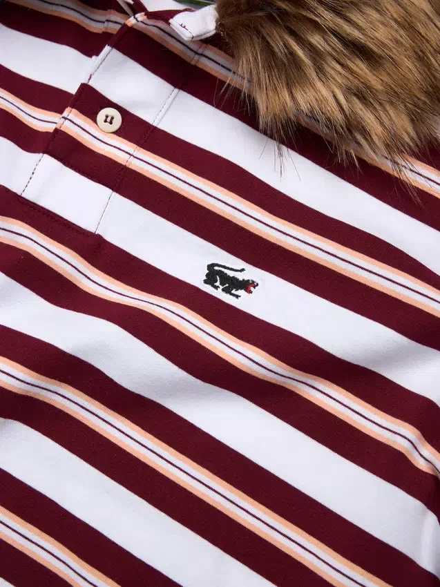 Polo « Panther Fur Collar » rouge