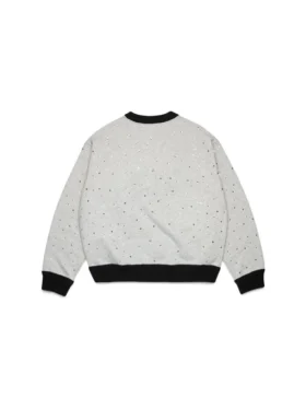 Pull en maille à col rond Crystal, noir