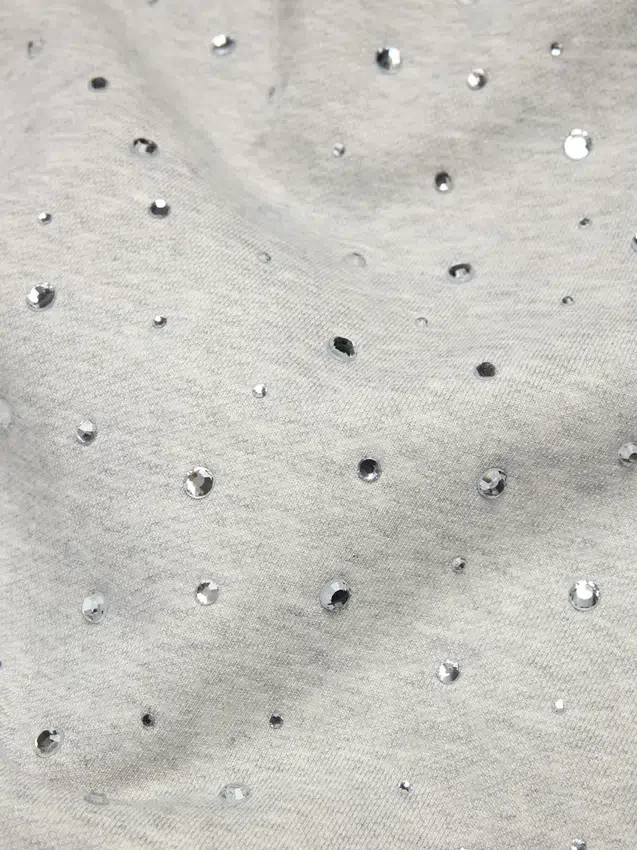 Pull en maille à col rond Crystal, noir
