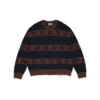 Pull rayé en coton avec Cotton Wreath bleu marine/marron