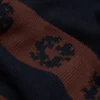 Pull rayé en coton avec Cotton Wreath bleu marine/marron