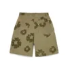 Short « Cotton Wreath » floqué, couleur kaki