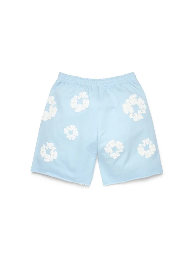 Short de survêtement « Cotton Wreath » bleu poudre