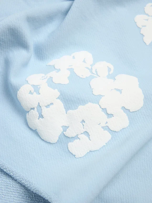 Short de survêtement « Cotton Wreath » bleu poudre