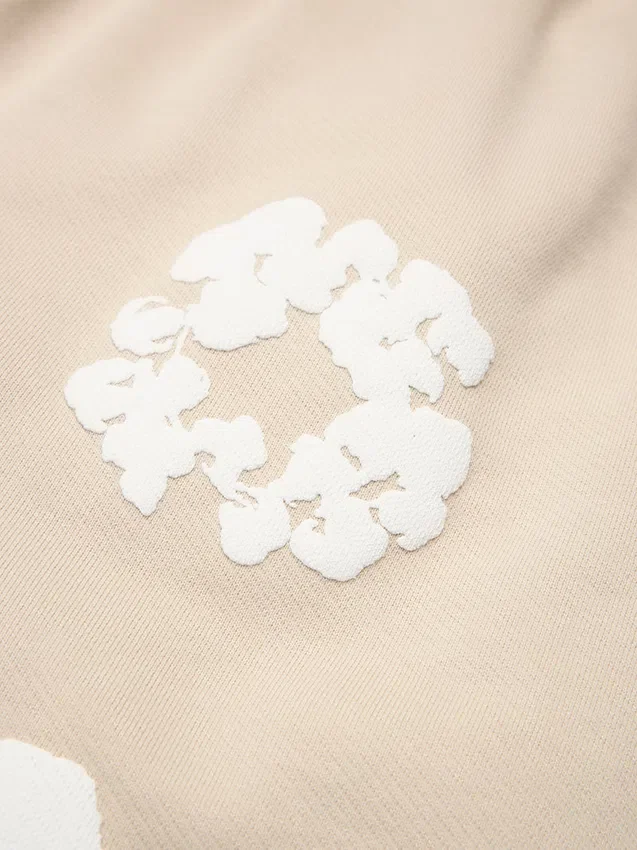 Short de survêtement Cotton Wreath, couleur crème