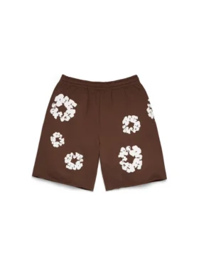 Short de survêtement Cotton Wreath marron foncé