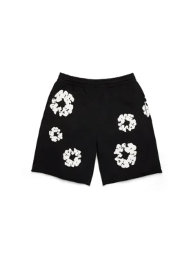 Short de survêtement « Cotton Wreath » noir