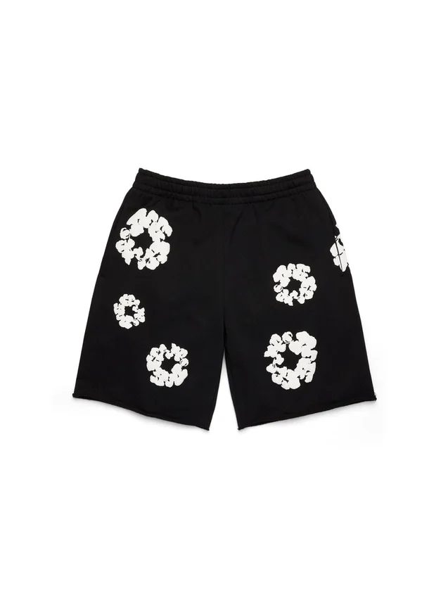 Short de survêtement « Cotton Wreath » noir