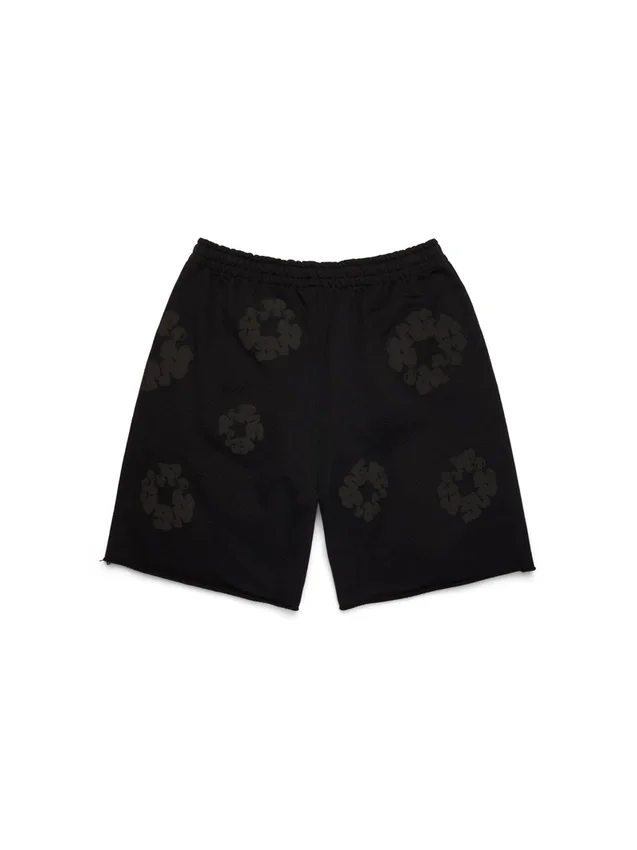 Short de survêtement « Cotton Wreath » noir