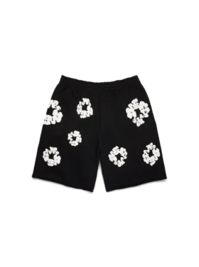 Short de survêtement « Cotton Wreath » noir