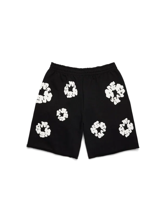 Short de survêtement « Cotton Wreath » noir