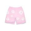 Short de survêtement « Cotton Wreath » rose poudré