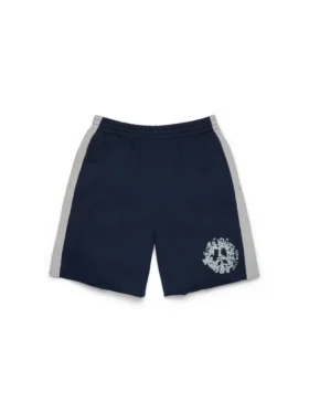Short de survêtement à empiècements Denim U bleu marine