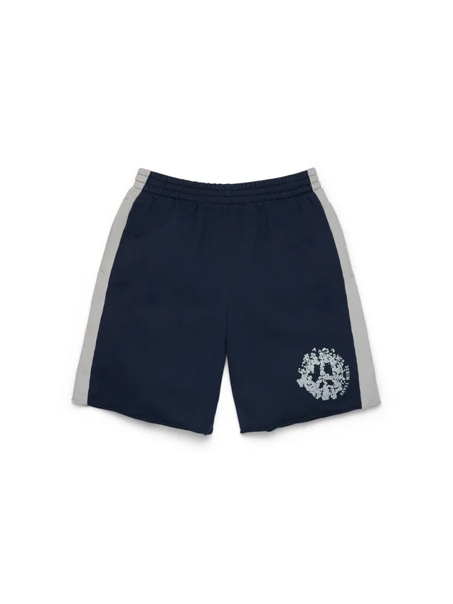 Short de survêtement à empiècements Denim U bleu marine