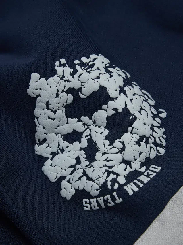 Short de survêtement à empiècements Denim U bleu marine