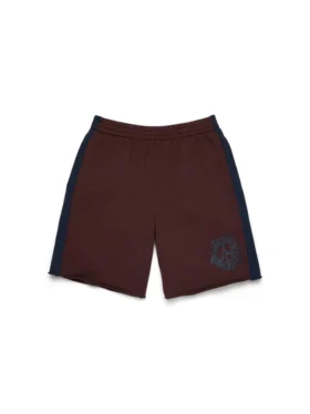 Short de survêtement à empiècements Denim U marron