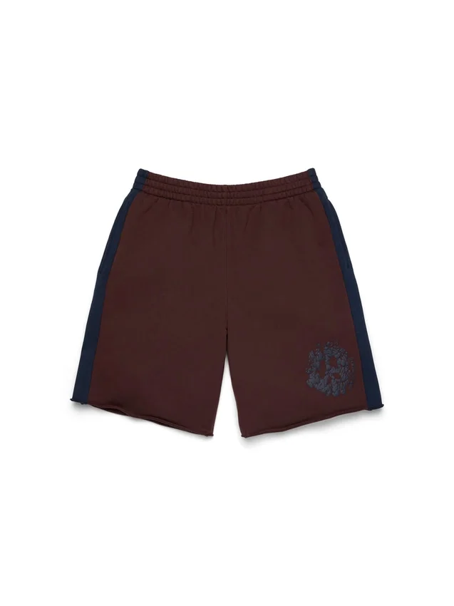 Short de survêtement à empiècements Denim U marron