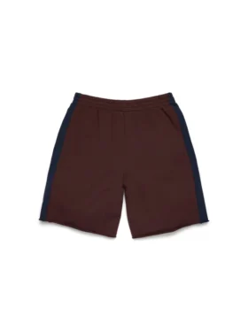 Short de survêtement à empiècements Denim U marron