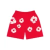 Short de survêtement en coton « Cotton Wreath » rouge
