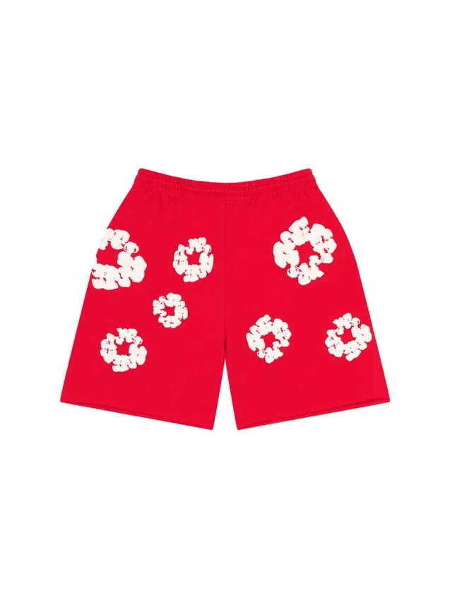 Short de survêtement en coton « Cotton Wreath » rouge