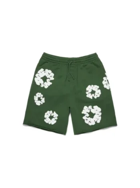 Short de survêtement en coton « Cotton Wreath » vert